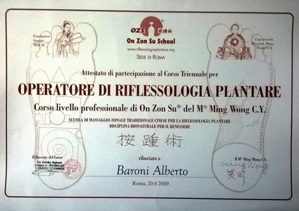 Diploma On Zon Su School, Roma